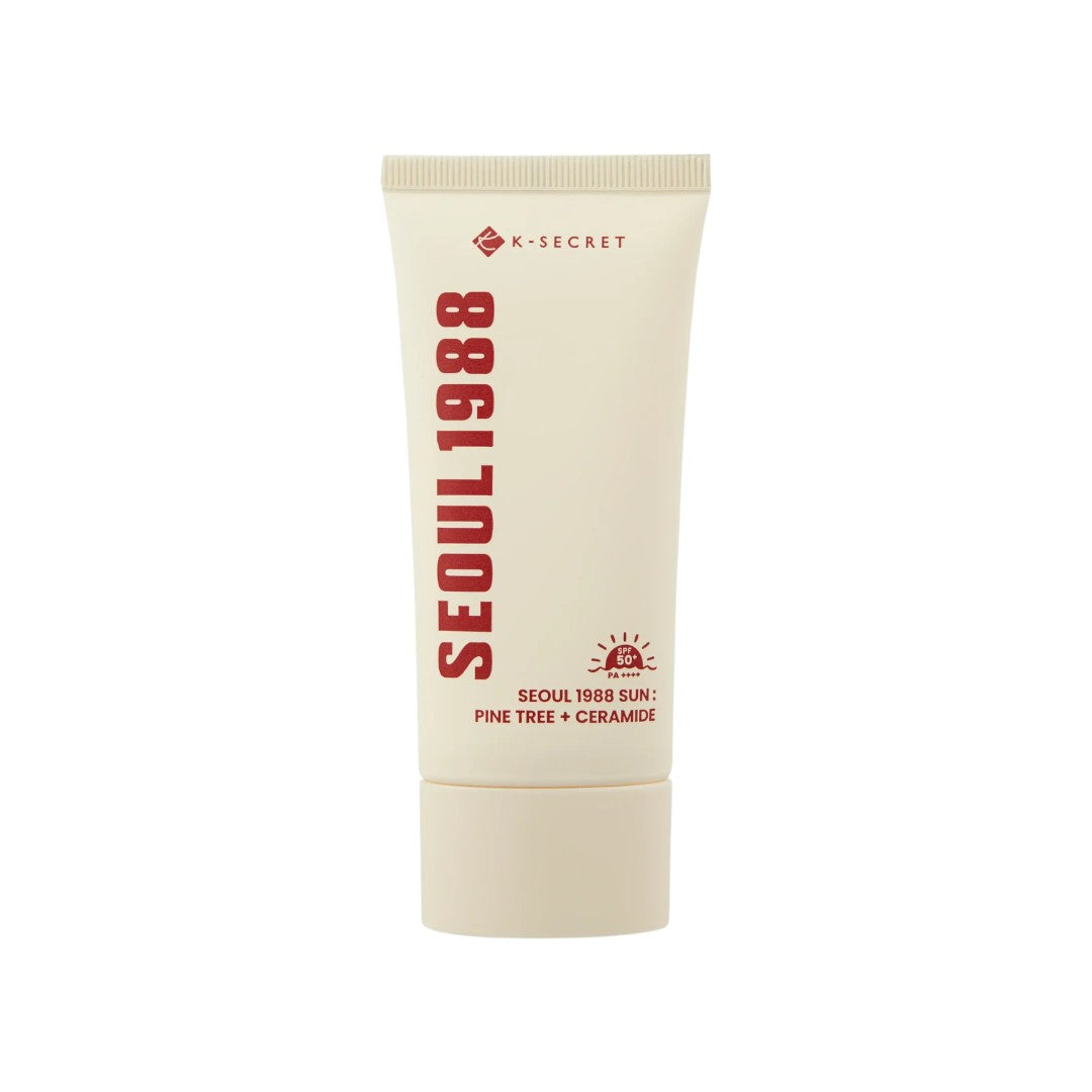 K-SECRET - SEOUL 1988 Sun: Pine Tree + Ceramide 50+ PA++++ - Moisturizing Face Cream with Filter, 50ml