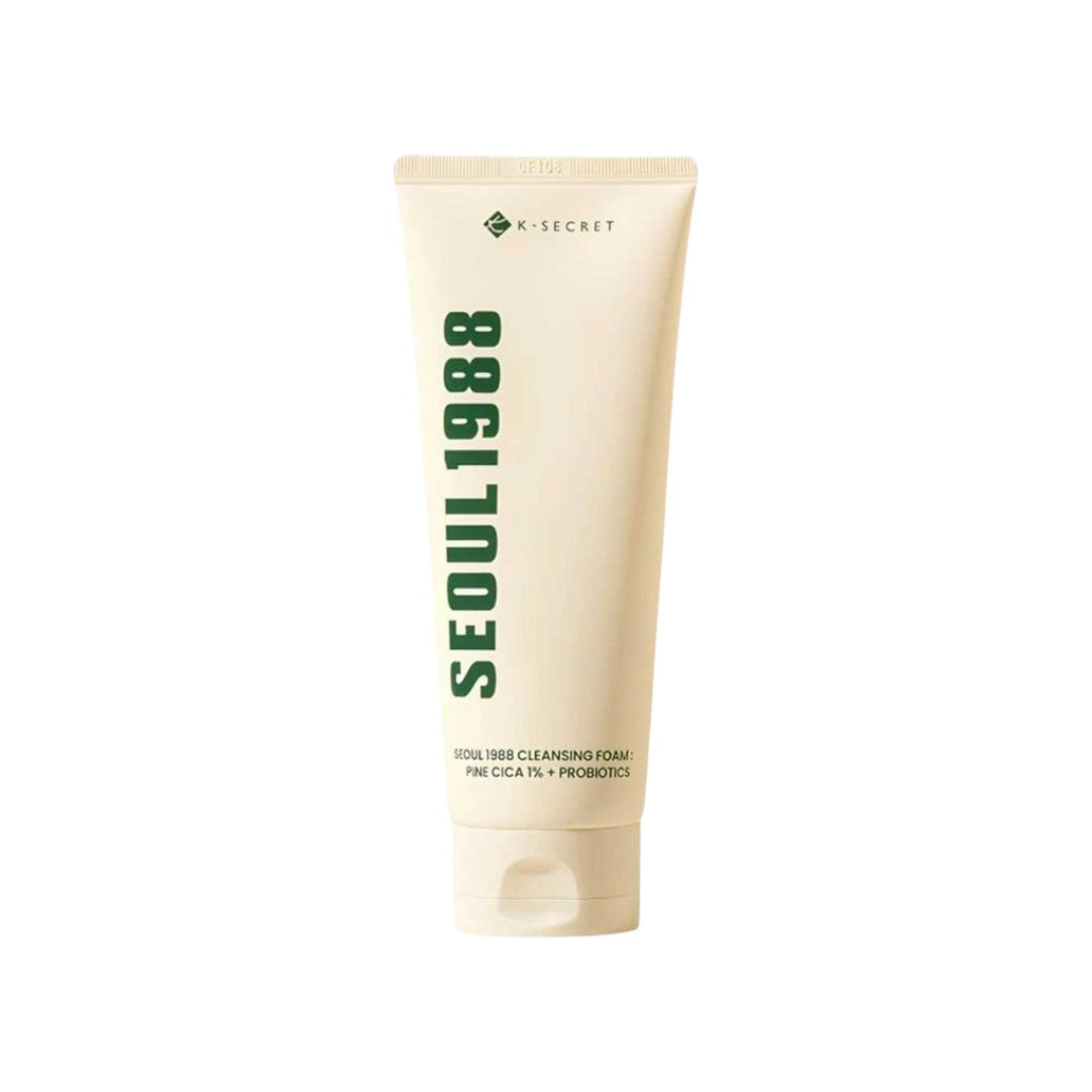 K-SECRET – SEOUL 1988 Cleansing Foam: Pine Cica 1% + Probiotics, 150ml